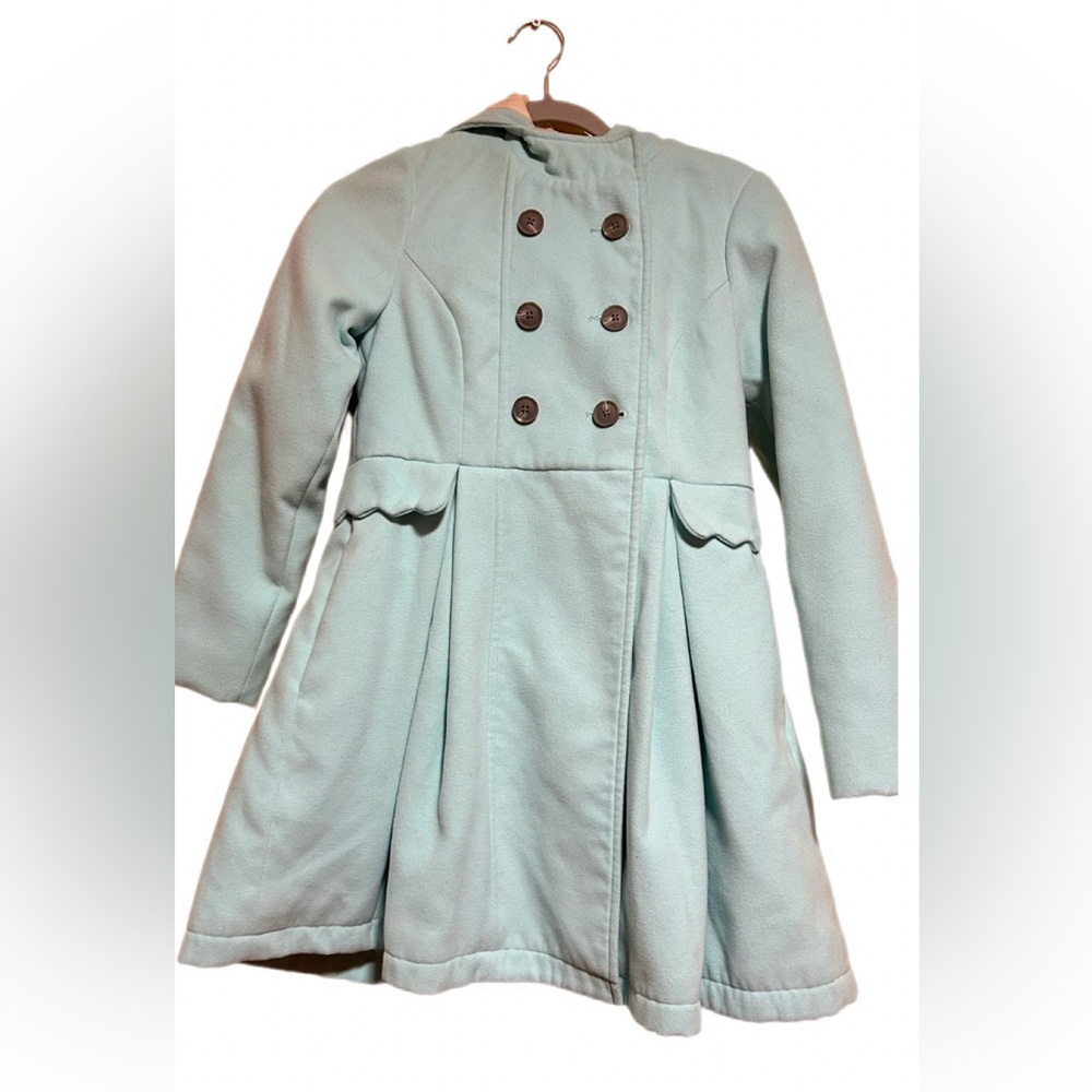 Kids Double-Breasted Coat - Light Blue